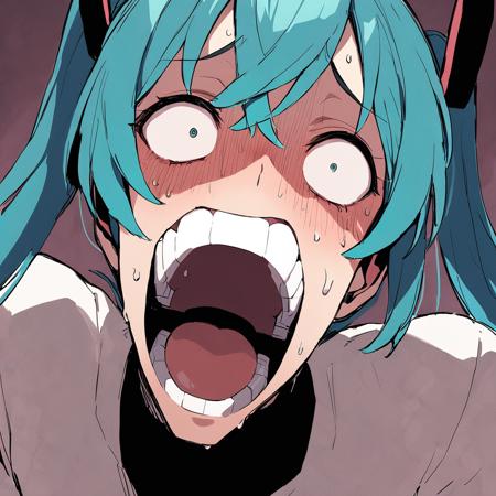 06464-2380444131-_lora_xl_enel face-000032_1_,enel face,open mouth,sweat,teeth,wide-eyed,constricted pupils,hatsune miku,blue hair,, masterpiece,.png